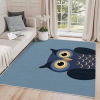 Yoozitrees Owl Rug for Kids Room - Owl Rug, 4x6 Rug, Cute Cartoon Bird Area Rug, Kids Nursery Animal