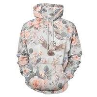 Adugen Origei Womens Long Sleeve Owls Pattern 3D Print Hoodie Spring And Autumn for Mens Tops L