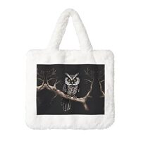 Late Night Owl Plush Handbag for Women - Perfect for Keys, Lipstick, and More - Ideal Gift for Chris