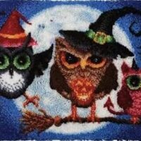 Howie's Latch Hook Kits for Adults, DIY Halloween Latch Hook Kit Rug Crochet Yarn, Color Prepri