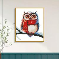 Zhenqing Stamped Cross Stitch Kit for Beginners - 11Ct 9.45×11inch,DIY Embroidery Kit with Pre