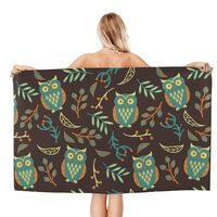 AFHYZY Owl Microfiber Beach Towels for Adults Sand Free Travel Towel Large Quick Dry Towel Lightweig