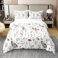 Erosebridal Wild Wolf 100% Cotton Duvet Cover Full Woodland Animal Bedding Set for Kids Boys Girls K