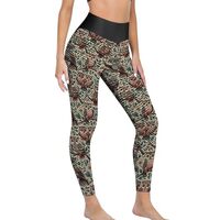 Colorful Flowers Owls Pattern Women's Yoga Pants Dynamic High Waisted Unique Sweatpants Jogger 