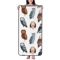 Novastar Cotton Bath Towels for Bathroom - Ugly Dorky Owl Microfiber Towels for Body Bath Sheets - P