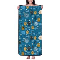 Novastar Cotton Bath Towels for Bathroom - Owls and Trees Microfiber Towels for Body Bath Sheets - P