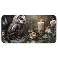 KYZSXZ Owl Gothic Area Rug Throw Rug 39×20 in Elastic Cotton Interlayer for Kitchen Bathroom L