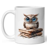 Owl Ceramic Coffee Mug 11oz - Tea Coffee Mug with Comfortable Grip - Unique Animal Gift Cup for Offi