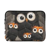 Laptop Sleeves Owl Family Big Eyes Waterproof Briefcase Bag Durable Computer Carrying Bag, 15-15.6 I