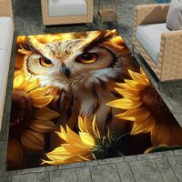 Custom Owl Rug Kitchen Decor - Owl Rugs for Living Room - Owl Bath Runner Carpet Non-Slip, Owl Class