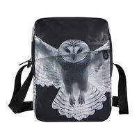 KYZSXZ Sling Bag White Owl Print, Small Crossbody Bags Purse with Phone Card Passport Compartment 6.