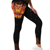 Leggings for Women Printed Funny Gym Womens Yoga Pants Mandala Legging Owl Design Pants, Wlg-024403