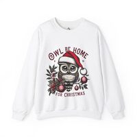 Filliaxmius Owl Be Home for Christmas Crewneck Sweatshirt, Cozy Holiday Sweatshirt, Unisex Christmas