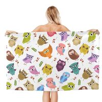 AFHYZY Owl Microfiber Beach Towels for Adults Sand Free Travel Towel Large Quick Dry Towel Lightweig