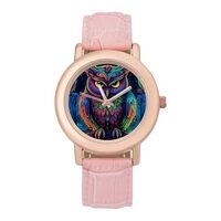 Owl in Night Women's Custom Watch Fashion Strap Wristwatches Gifts for Birthdays Valentine'