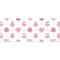 susiyo 2 Rolls Pattern with Pink Owls Birthday Wrapping Paper Roll - Mini Wrapping Paper for Christm