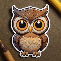 Cute Owl Stickers 2in. Waterproof Vinyl Decals for Water Bottles Laptop Refrigerator Luggage Compute