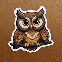 Cute Owl Stickers 2in. Waterproof Vinyl Decals for Water Bottles Laptop Refrigerator Luggage Compute