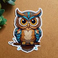 Cute Owl Stickers 2in. Waterproof Vinyl Decals for Water Bottles Laptop Refrigerator Luggage Compute