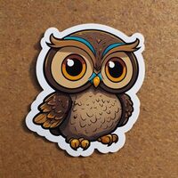 Cute Owl Stickers 2in. Waterproof Vinyl Decals for Water Bottles Laptop Refrigerator Luggage Compute