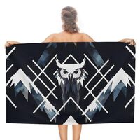 DWVSFJM Peaks Owl Beach Towel Quick Dry Bath Towel Extra Large Sand Free Body Towels Soft Super Abso