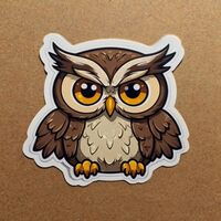 Cute Owl Stickers 2in. Waterproof Vinyl Decals for Water Bottles Laptop Refrigerator Luggage Compute