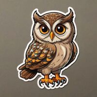 Cute Owl Stickers 2in. Waterproof Vinyl Decals for Water Bottles Laptop Refrigerator Luggage Compute