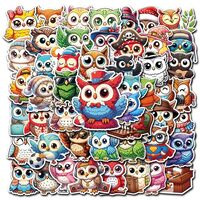 WESILY Pack 50 PCS Owl Stickers Cute Waterproof Sticker Vinyl Decals Decorations Classroom Water Bot