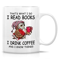 Retreez Funny Book Lover Mug - Funny Owl Mug - That's What I Do I Read Books Mug - 11 Oz Cerami