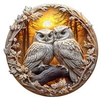 Jollitot Wooden Puzzles for Adults, 3D Owl Puzzles 300 Pieces, Unique Animal Shaped Wood Challenging