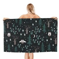 AFHYZY Owl Microfiber Beach Towels for Adults Sand Free Travel Towel Large Quick Dry Towel Lightweig