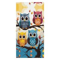 DWVTSLH Owls on Tree Branches Printed Beach Towel Microfiber Light Beach Towel Super Absorbent Extra