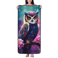 Bath Towels, Colorful Butterfly Flower Owl Shower Towels for Bathroom, Highly Absorbent Soft Large B