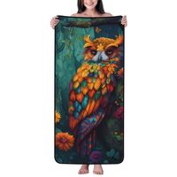 Bath Towels, Colorful Owl Forest Shower Towels for Bathroom, Highly Absorbent Soft Large Bath Towels