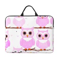 Cute Owl 14-Inch Laptop Bag With Shockproof Lining And Portable Design, Suitable For Business And Da