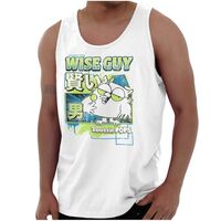 Tootsie Pop Mr Owl Kanji Wise Guy Tank Top T Shirts Men Women White