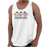 Tootsie Pop Mr Owl Mascot Tie Dye Tank Top T Shirts Men Women White