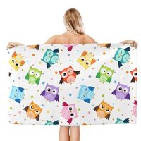 AFHYZY Owl Microfiber Beach Towels for Adults Sand Free Travel Towel Large Quick Dry Towel Lightweig