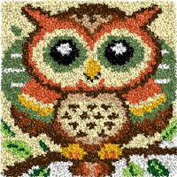 Latch Hook Kits for Kids Adults 2025 New DIY Rug Tapestry Kits with Printed Canvas Embroidery Kits F