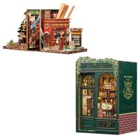 Fsolis Book Nook Kit OWL Bookstore - Christmas Cottage (2pcs)