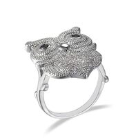 JerMrasra 925 Sterling Silver Animal Ring Owl Rings Animal Rings Fashion Women's Zirconia Ring 