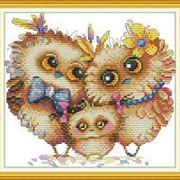 Maydiyer Counted Cross Stitch Kits for Adults,14CT Unprinted Pattern Embroidery Kits for Beginners,E