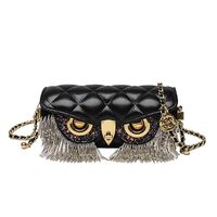 Cute Owl Bags for Women Luxury Designer Handbag Tassel Crossbody Bag Leather Animal Print Shoulder B