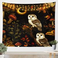 Erosebridal Vintage Owls Tapestry Exotic Bird Animal Small 51X59 Tapestry Wall Hanging For Kids Boys