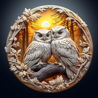 KAAYEE Wooden Jigsaw Puzzles-3D Vision 3D Owl Wooden Puzzle Adult Unique Shape Wood Puzzle Adult,3D 