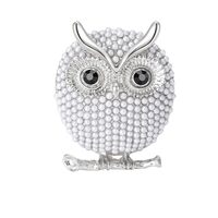 Lovely Pearl Owl Brooch Pins For Women Men Fashion Gold Cartoon Insect Bird Badge Lapel For Cloth Su
