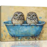 Owl Wall Art Owl Bathroom Pictures Wall Decor Toilet Bathroom Canvas Painting Home Modern Artwork De