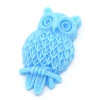 Chougnar 10Pcs Blue Resin Owl Chougnar Flatback Cabochon Scrapbook Home Wedding Chougnar Craft Resin