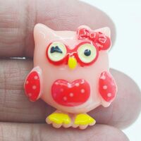 Chougnar 10PCS Kawaii Resin Flatback Chougnar Owl Scrapbooking Craft Supplies DIY Party Chougnars Cr