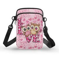 Boatee Owl Heart Small Crossbody Bag Love Phone Handbag Cute Cross Body Bags for Teen Girls Cellphon